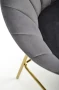 Krzesło barowe H112 popielaty/złoty