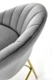 Krzesło barowe H112 popielaty/złoty