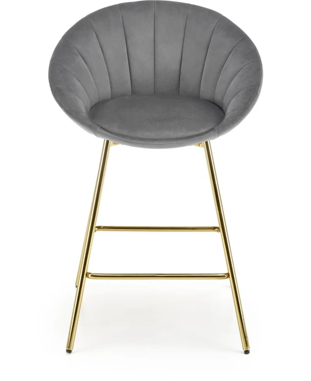 Krzesło barowe H112 popielaty/złoty