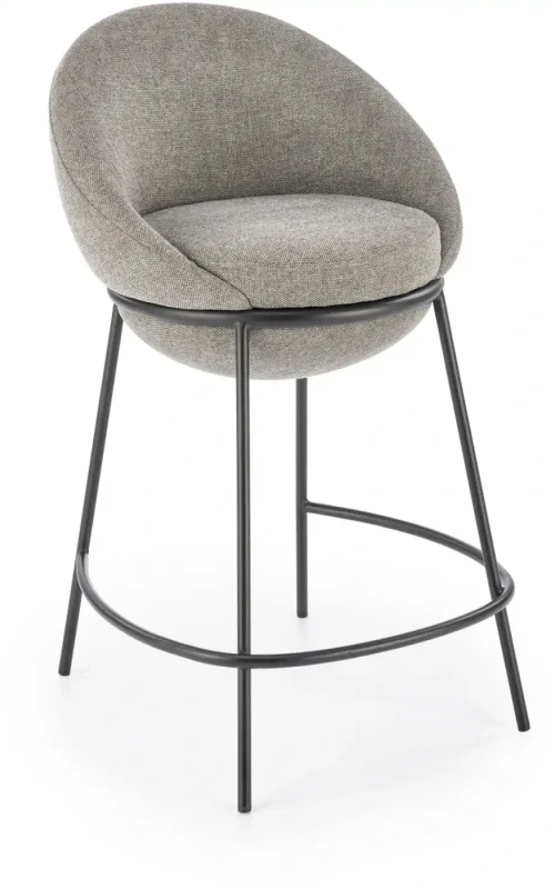 Krzesło barowe H118 popielaty/czarny