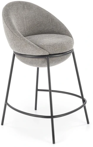 Krzesło barowe H118 popielaty/czarny