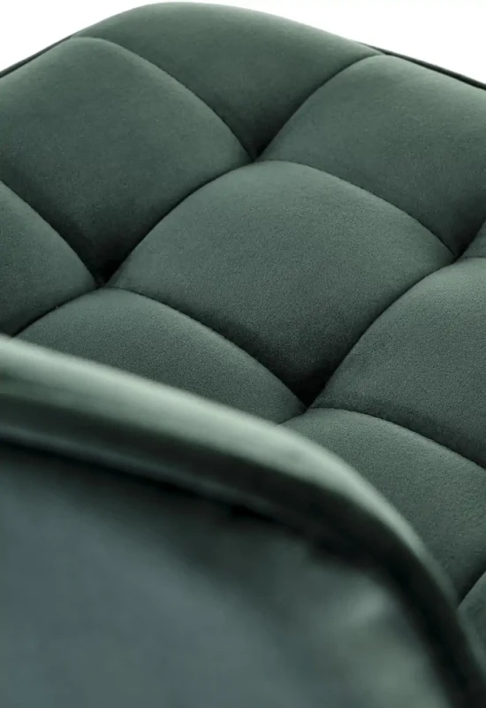 Krzesło barowe H120 z regulacją wysokości ciemny zielony/złoty