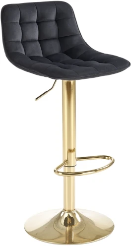 Krzesło barowe H120 z regulacją wysokości czarny/złoty