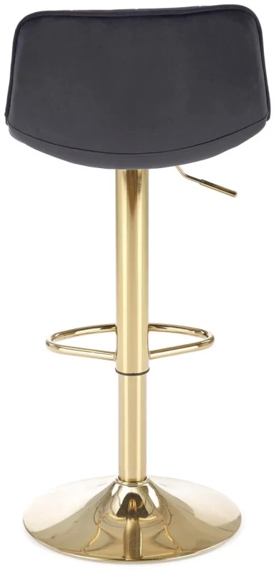 Krzesło barowe H120 z regulacją wysokości czarny/złoty
