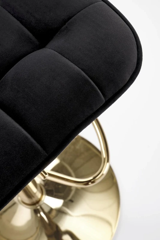Krzesło barowe H120 z regulacją wysokości czarny/złoty
