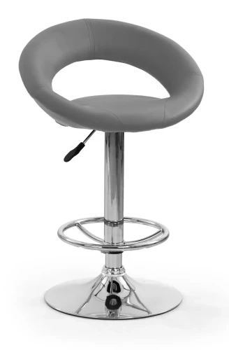 Krzesło barowe H15 z regulacją wysokości popielaty