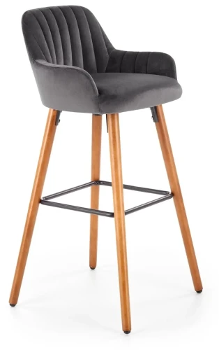 Krzesło barowe H93 ciemny popiel/orzech