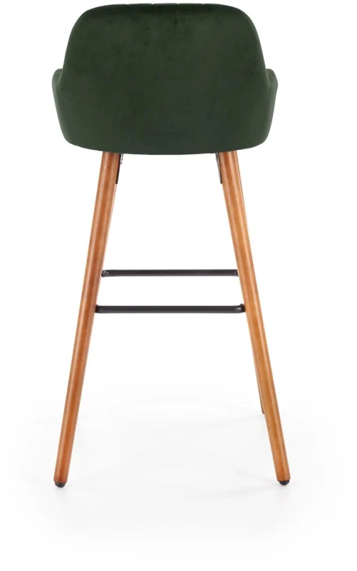 Krzesło barowe H93 ciemny zielony/orzech
