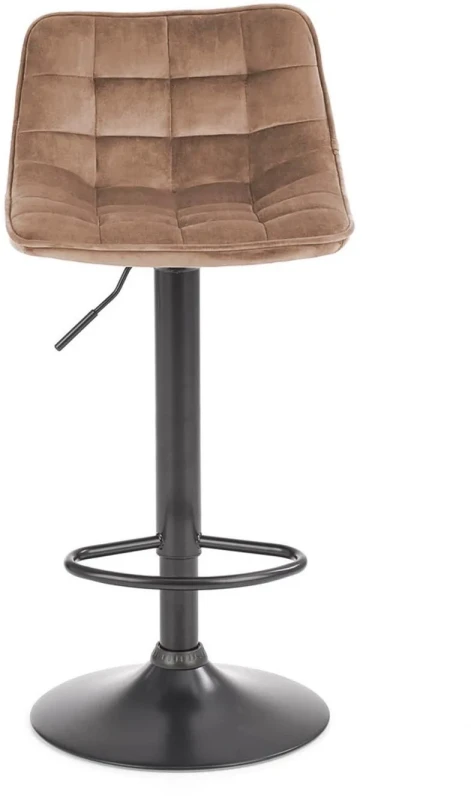 Krzesło barowe hoker H95 z regulacją wysokości i podnóżkiem beżowy/czarny