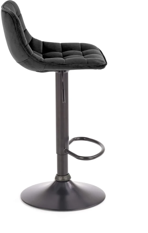 Krzesło barowe hoker H95 z regulacją wysokości i podnóżkiem czarny