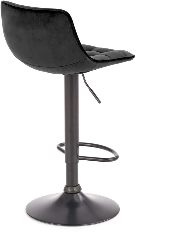 Krzesło barowe hoker H95 z regulacją wysokości i podnóżkiem czarny