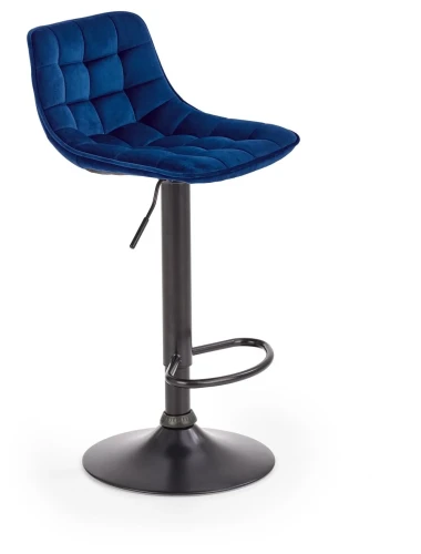 Krzesło barowe H95 z regulacją wysokości i podnóżkiem granatowy/czarny