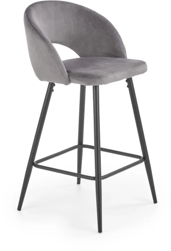 Krzesło barowe H96 popielaty/czarny