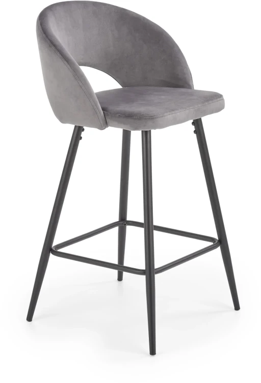 Krzesło barowe H96 popielaty/czarny