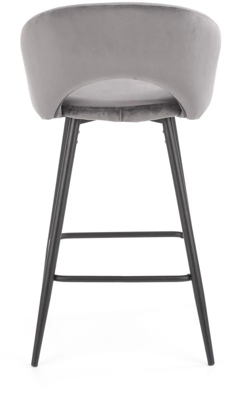 Krzesło barowe H96 popielaty/czarny