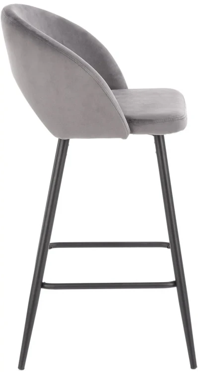 Krzesło barowe H96 popielaty/czarny