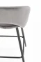Krzesło barowe H96 popielaty/czarny
