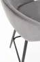 Krzesło barowe H96 popielaty/czarny