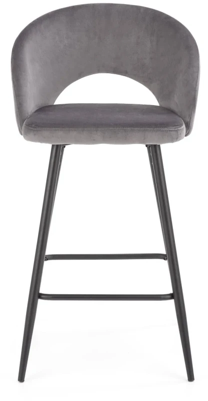 Krzesło barowe H96 popielaty/czarny