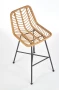 Krzesło barowe H97 rattan naturalny/czarny