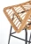 Krzesło barowe H97 rattan naturalny/czarny