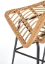 Krzesło barowe H97 rattan naturalny/czarny