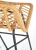 Krzesło barowe H97 rattan naturalny/czarny