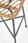 Krzesło barowe H97 rattan naturalny/czarny