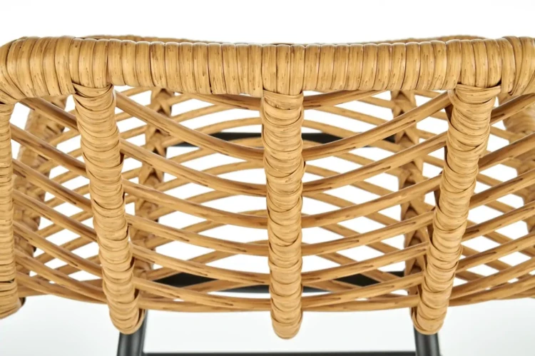 Krzesło barowe H97 rattan naturalny/czarny