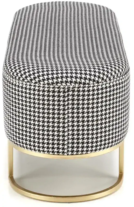 Ławka Harmony z funkcją pojemnika czarny/biały/złoty