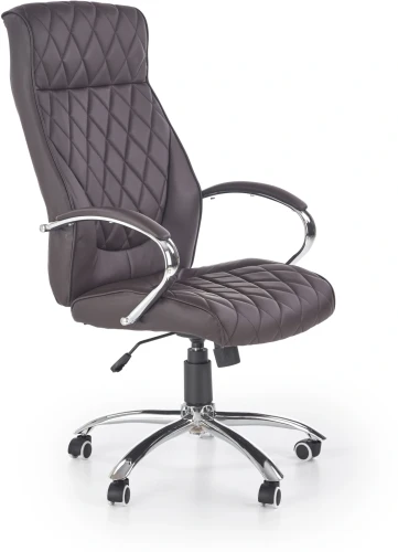 Fotel gabinetowy Hilton obrotowy do biura czekoladowy