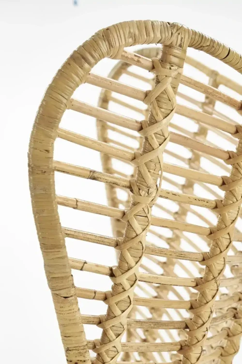 Fotel wypoczynkowy Indiana rattan naturalny/czarny