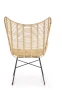 Fotel wypoczynkowy Indiana rattan naturalny/czarny