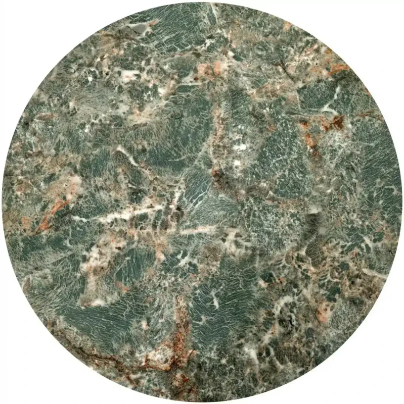 Zestaw 2 ław stolików kawowych Ines zielony marmur / czarny