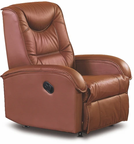 Fotel wypoczynkowy Jeff z podnóżkiem do salonu brązowy