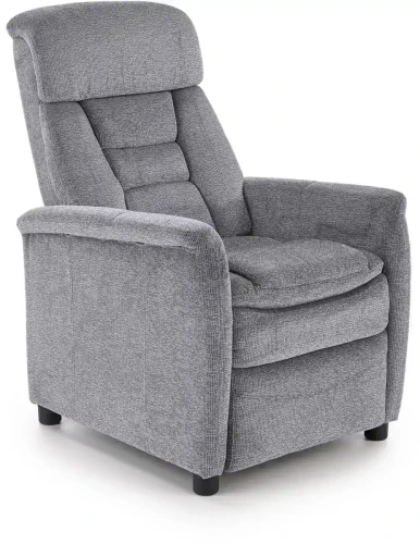 Fotel wypoczynkowy Jordan z podnóżkiem do salonu popielaty