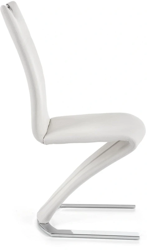 Krzesło K188 tapicerowane eco skóra z uchwytem do jadalni biały