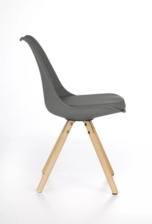 Krzesło K201 eco skóra do jadalni popiel/buk