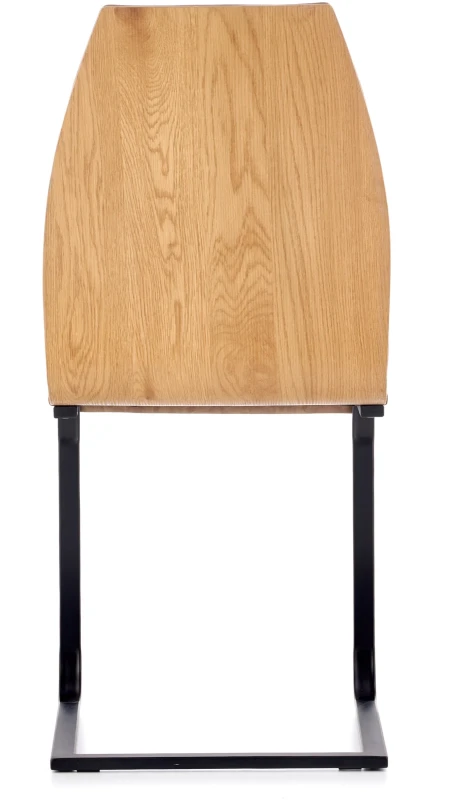 Krzesło K265 eco skóra do jadalni brązowy/dąb złoty/czarny