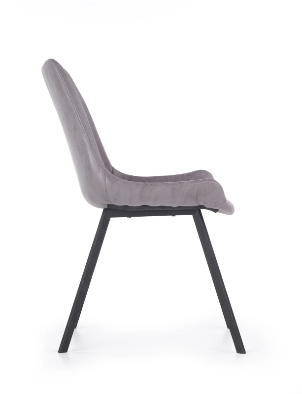Krzesło K279 eco skóra do jadalni popielaty/czarny