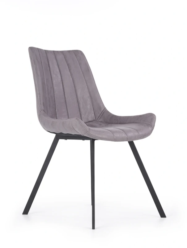 Krzesło K279 eco skóra do jadalni popielaty/czarny