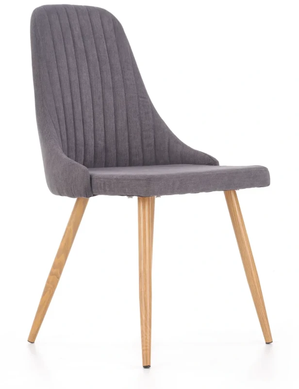 Krzesło K285 tapicerowane do jadalni ciemny popiel