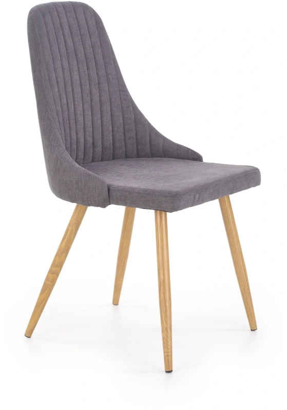 Krzesło K285 tapicerowane do jadalni ciemny popiel