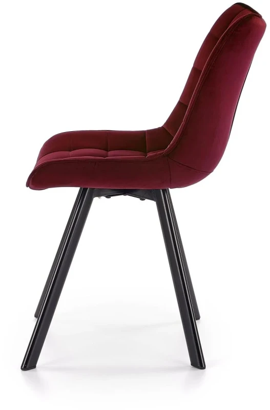 Krzesło K332 tapicerowane do jadalni bordowy/czarny