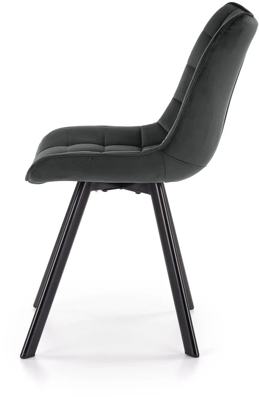 Krzesło K332 tapicerowane do jadalni ciemny popiel/czarny