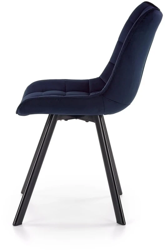 Krzesło K332 tapicerowane do jadalni granatowy/czarny