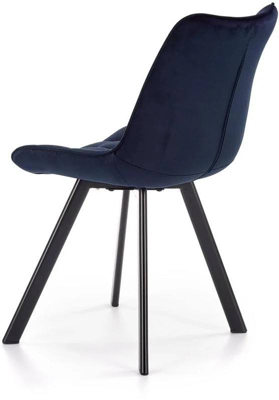 Krzesło K332 tapicerowane do jadalni granatowy/czarny