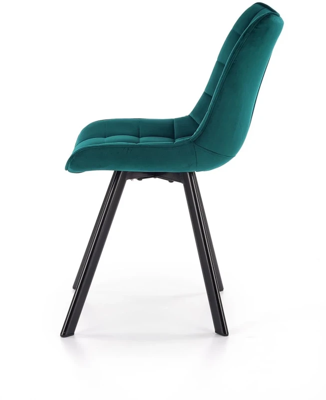 Krzesło K332 tapicerowane do jadalni turkusowy/czarny
