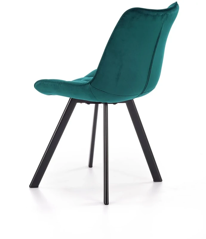 Krzesło K332 tapicerowane do jadalni turkusowy/czarny