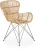 Krzesło K335 do salonu rattan naturalny/czarny